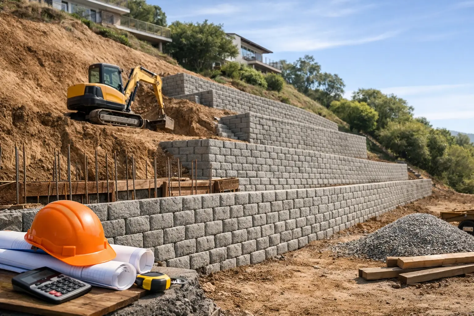Hillside Construction Retaining Wall Cost